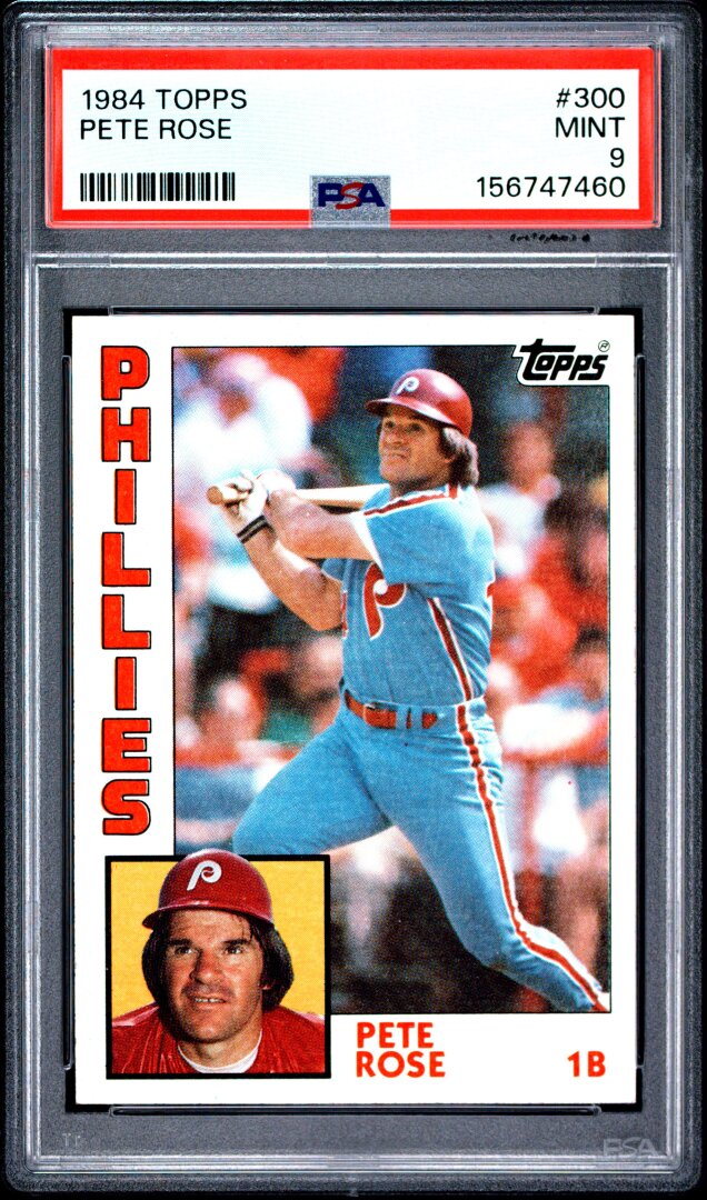 1984 Topps #300 Pete Rose PSA 9