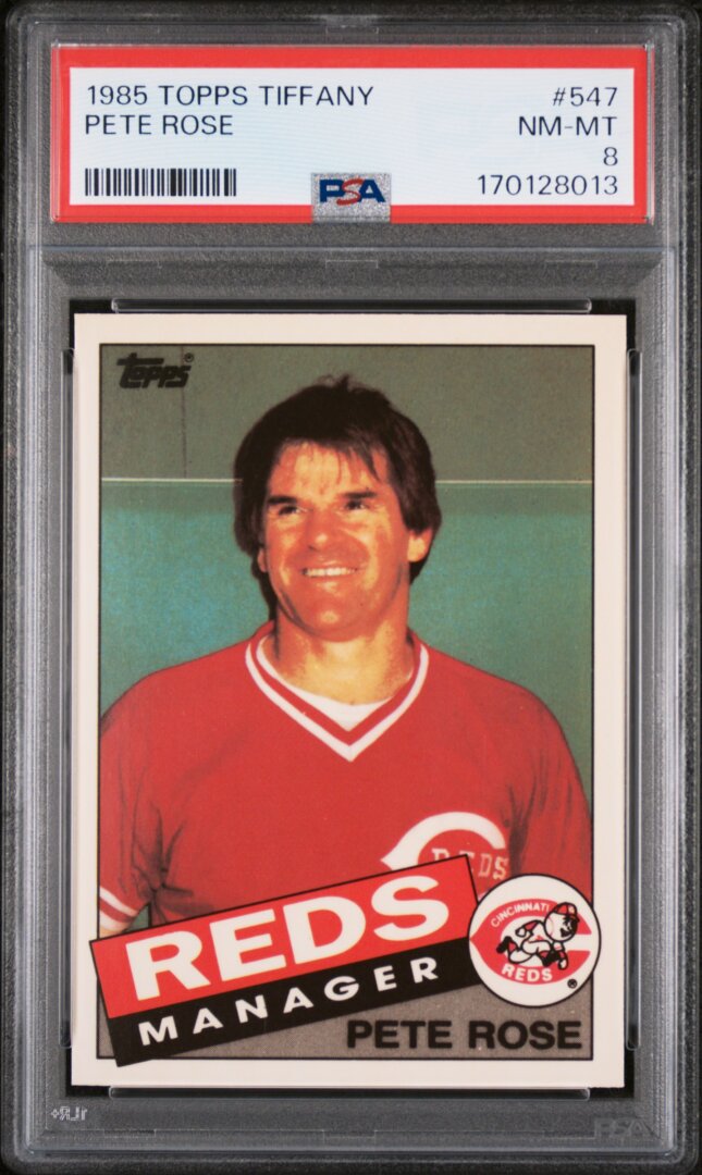 1985 Topps Tiffany Pete Rose PSA 8 #547