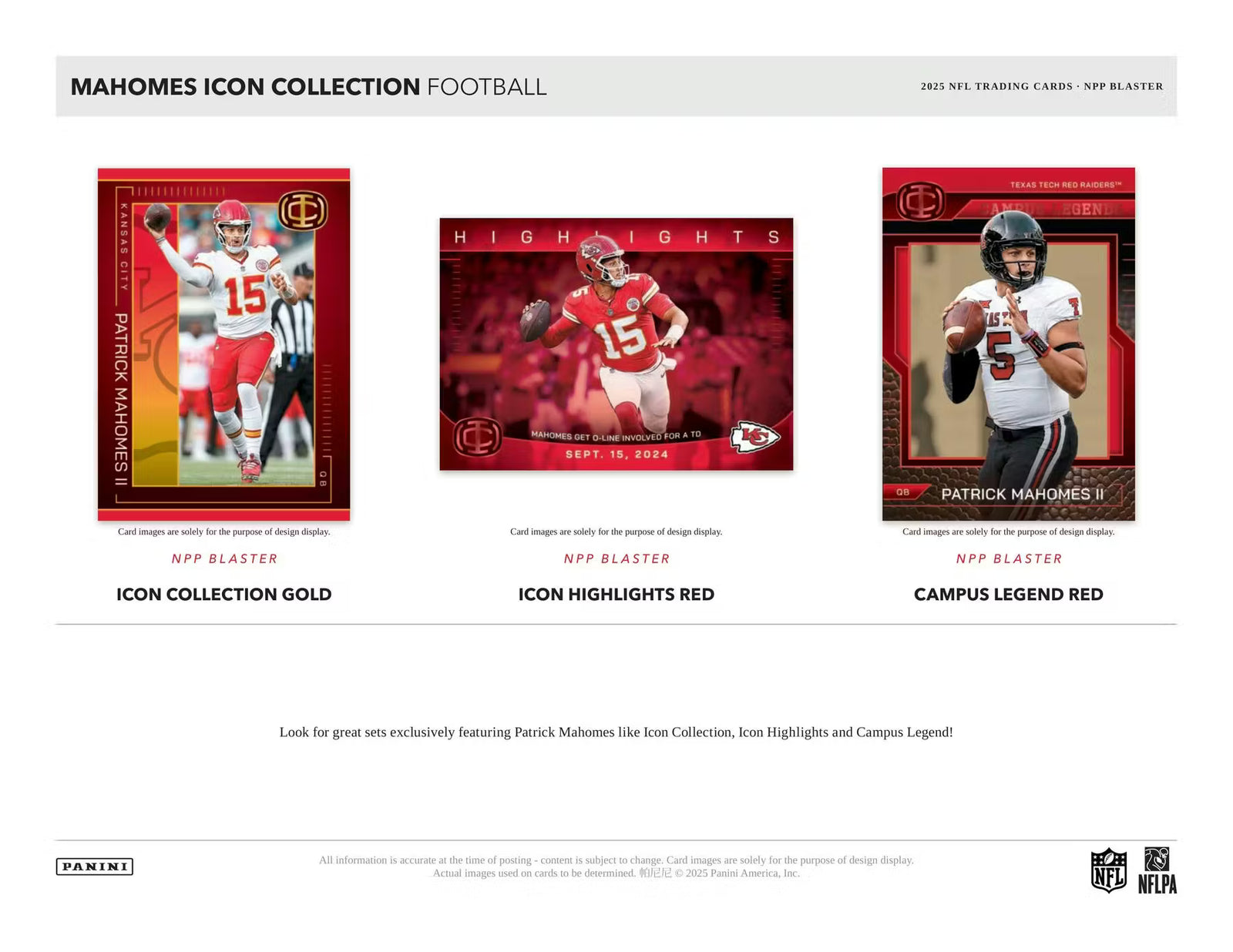 2025 Panini Mahomes Icon Collection Football 6-Pack Blaster Box