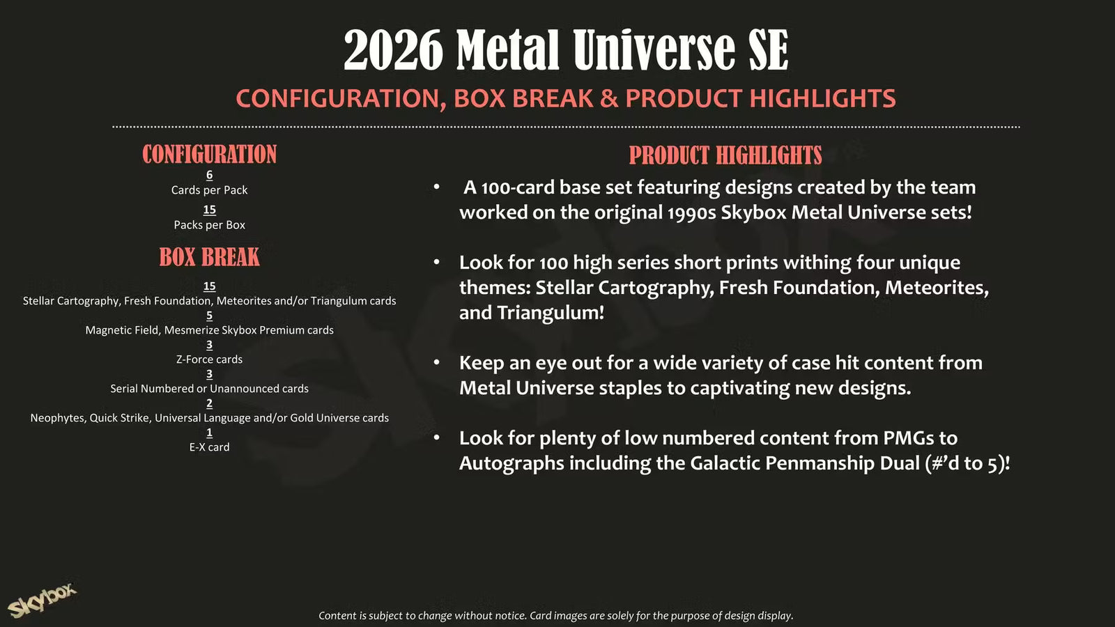 2026 Upper Deck Metal Universe SE Hobby Box (Pricing In Store Only)