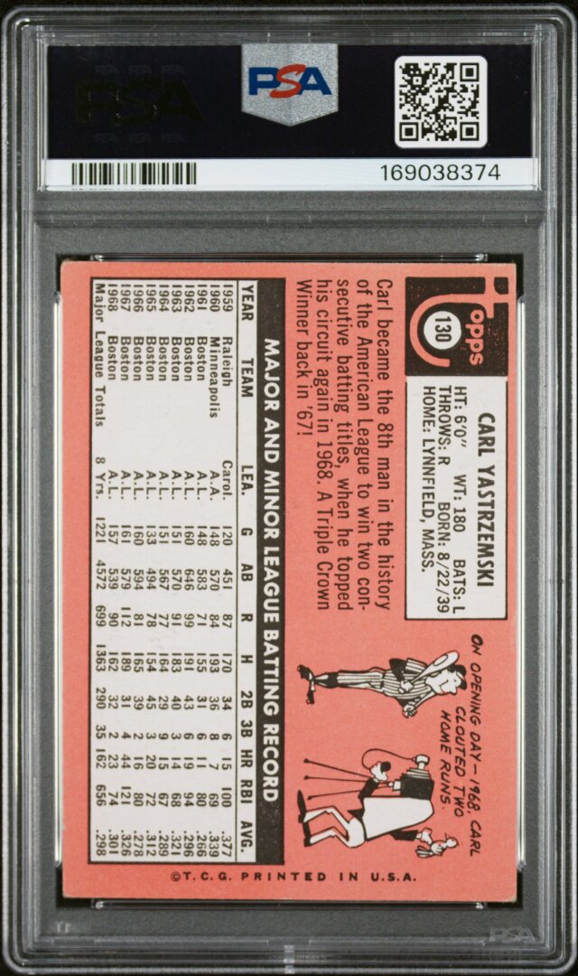 1969 Topps Carl Yastrzemski PSA 4 #130