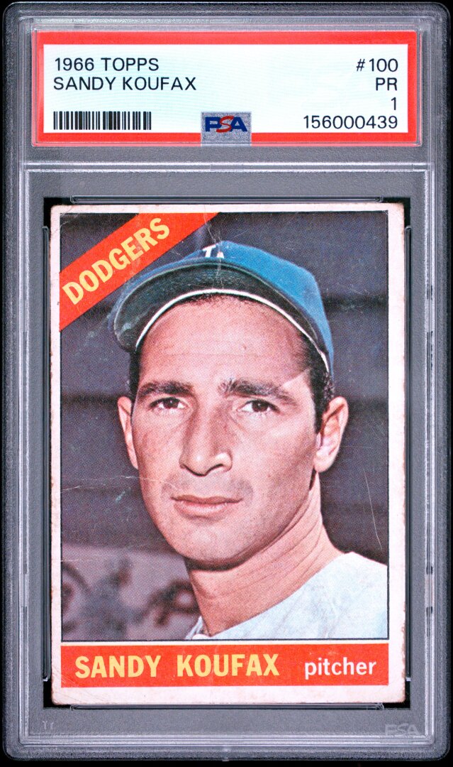1966 Topps #100 Sandy Koufax PSA 1