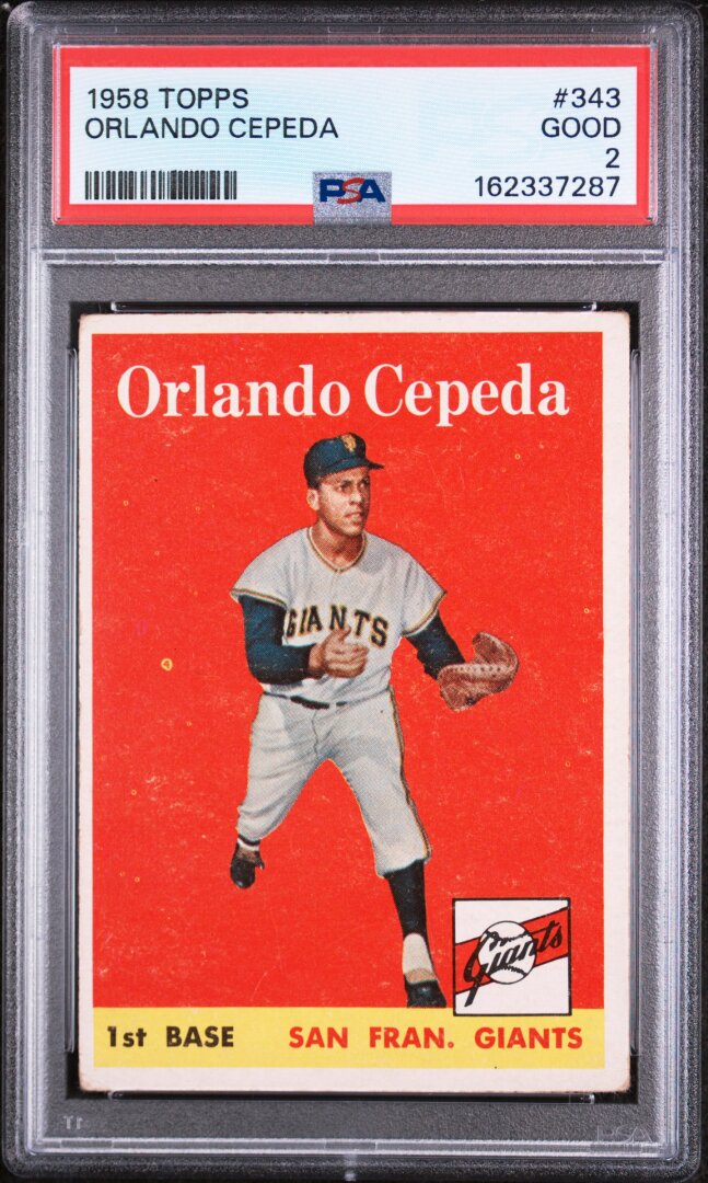 1958 Topps Orlando Cepeda PSA 2 #343