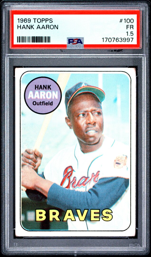 1969 Topps #100 Hank Aaron PSA 1.5