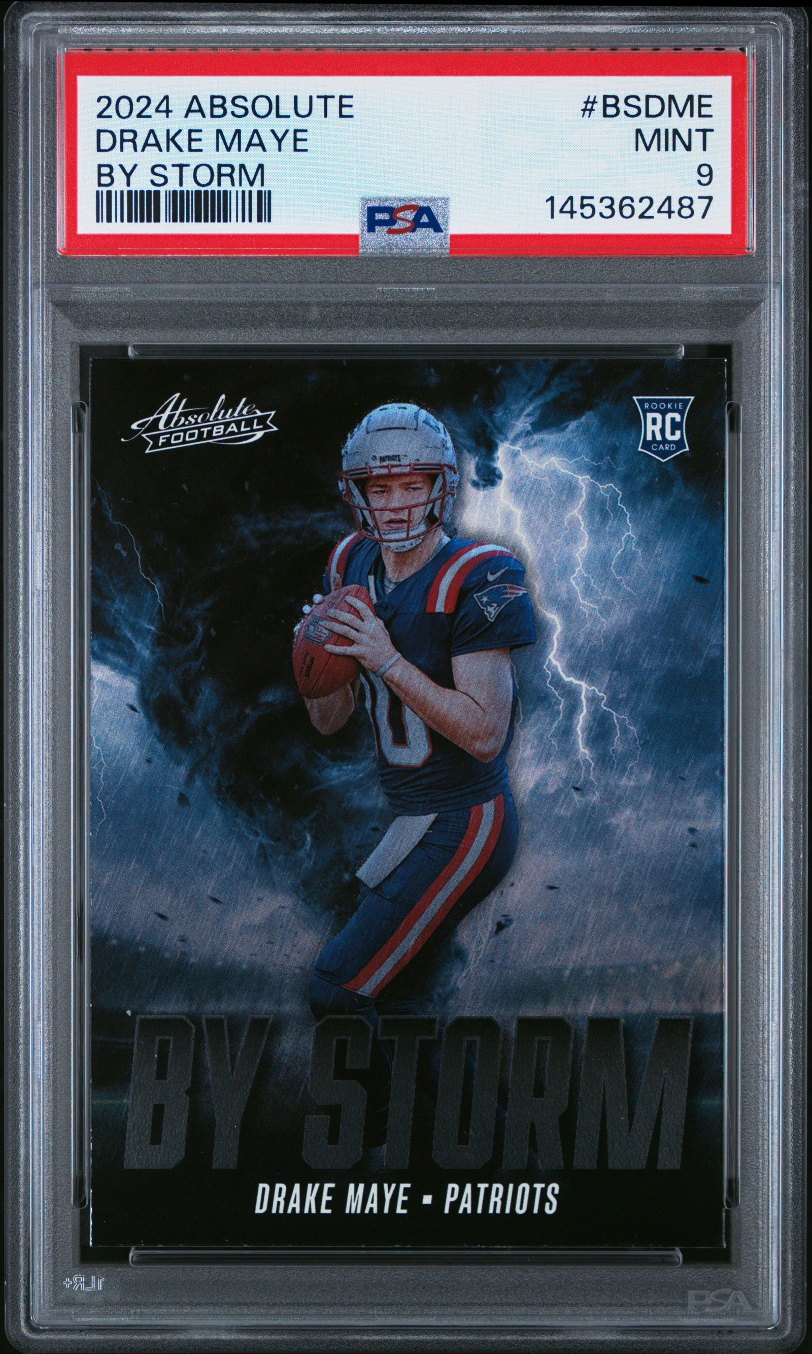2024 Panini Absolute By Storm Bsdme Drake Maye PSA 9