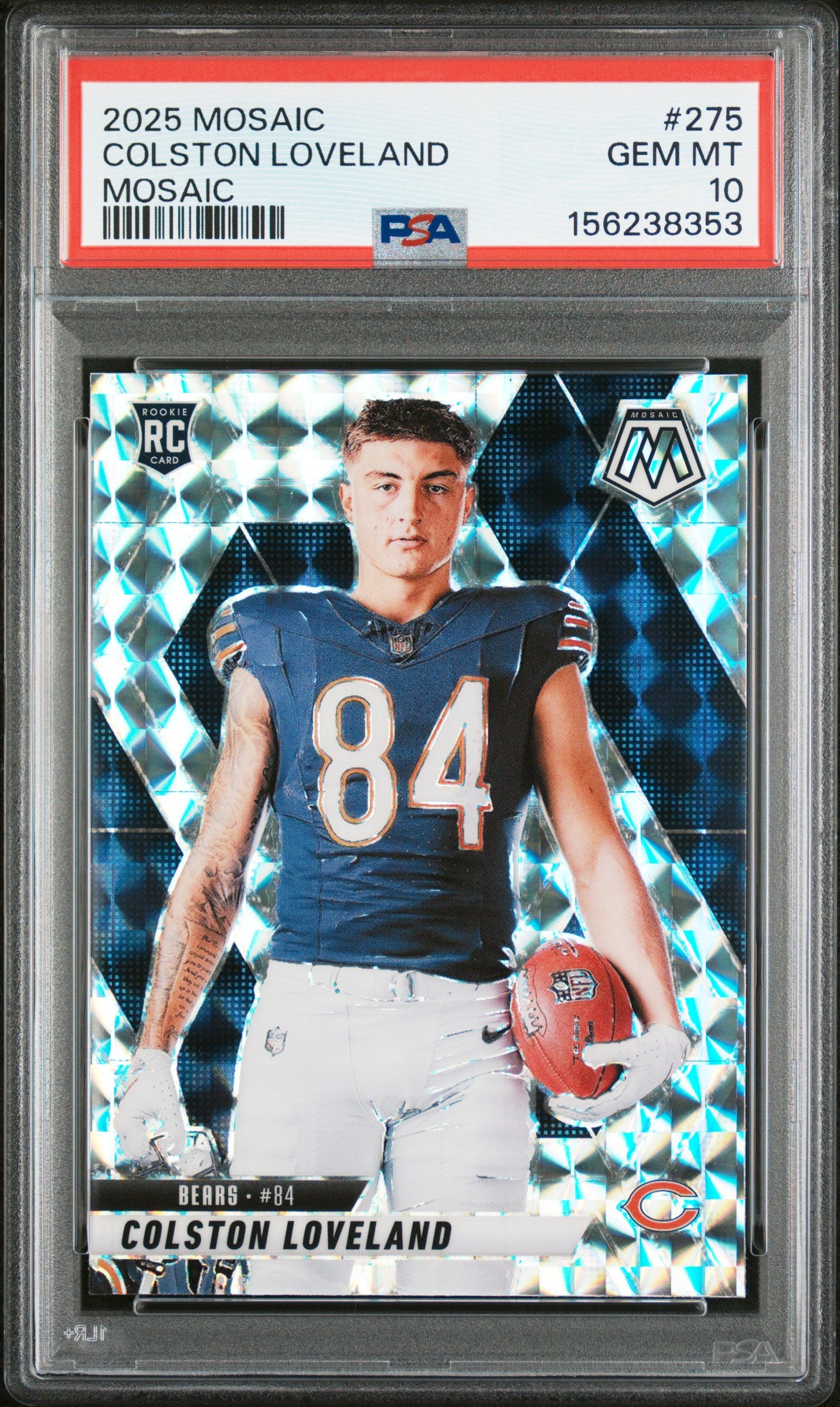 2025 PANINI MOSAIC 275 COLSTON LOVELAND MOSAIC PSA 10 - front