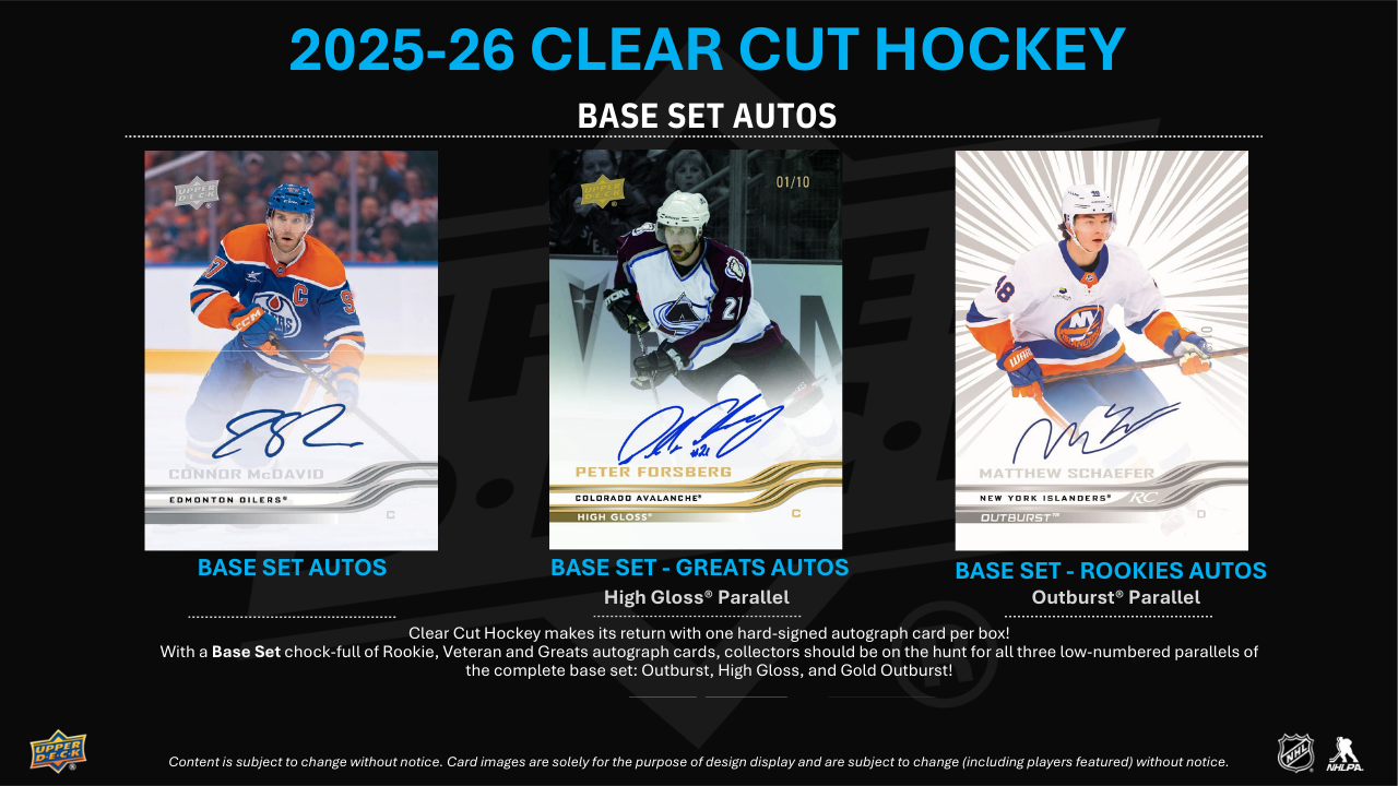 2025-26 Upper Deck Clear Cut Hockey Hobby Box (Pricing In Store Only)