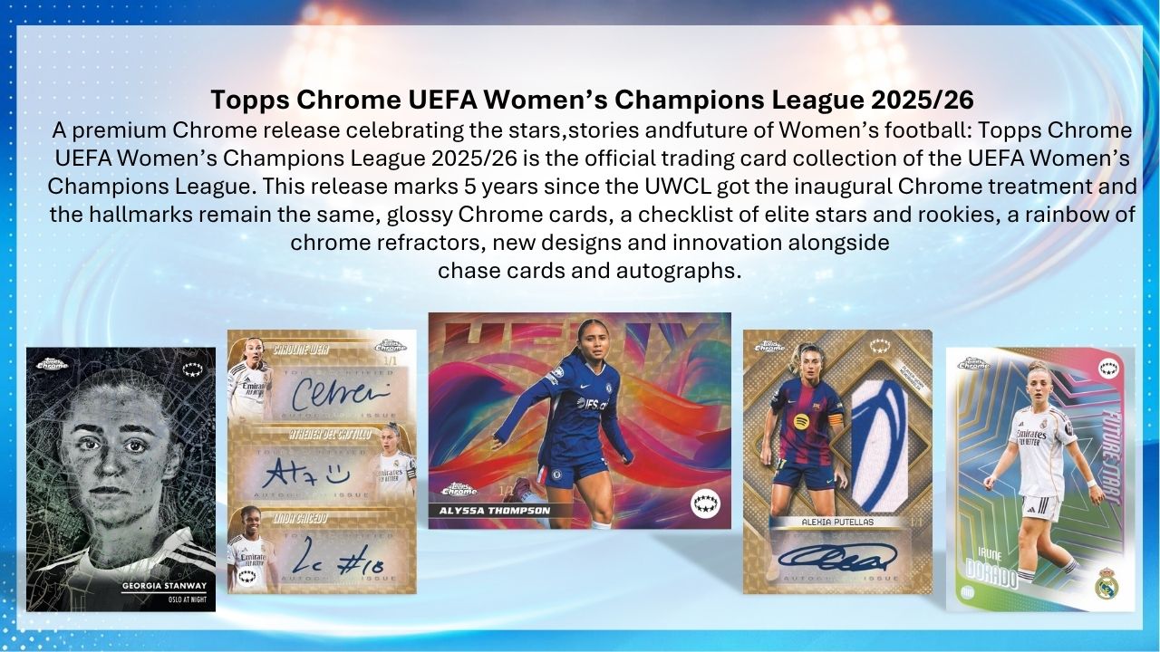 2025-26 Topps Chrome UEFA Champions League Women's Soccer Hobby Box