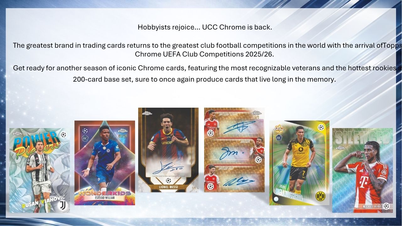2025-26 Topps Chrome UEFA Club Competitions Mega Box
