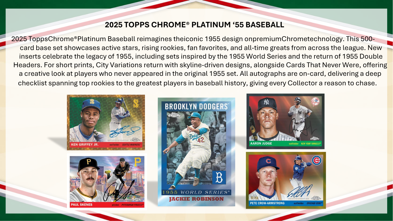 2025 Topps Chrome Platinum Baseball Hobby Box