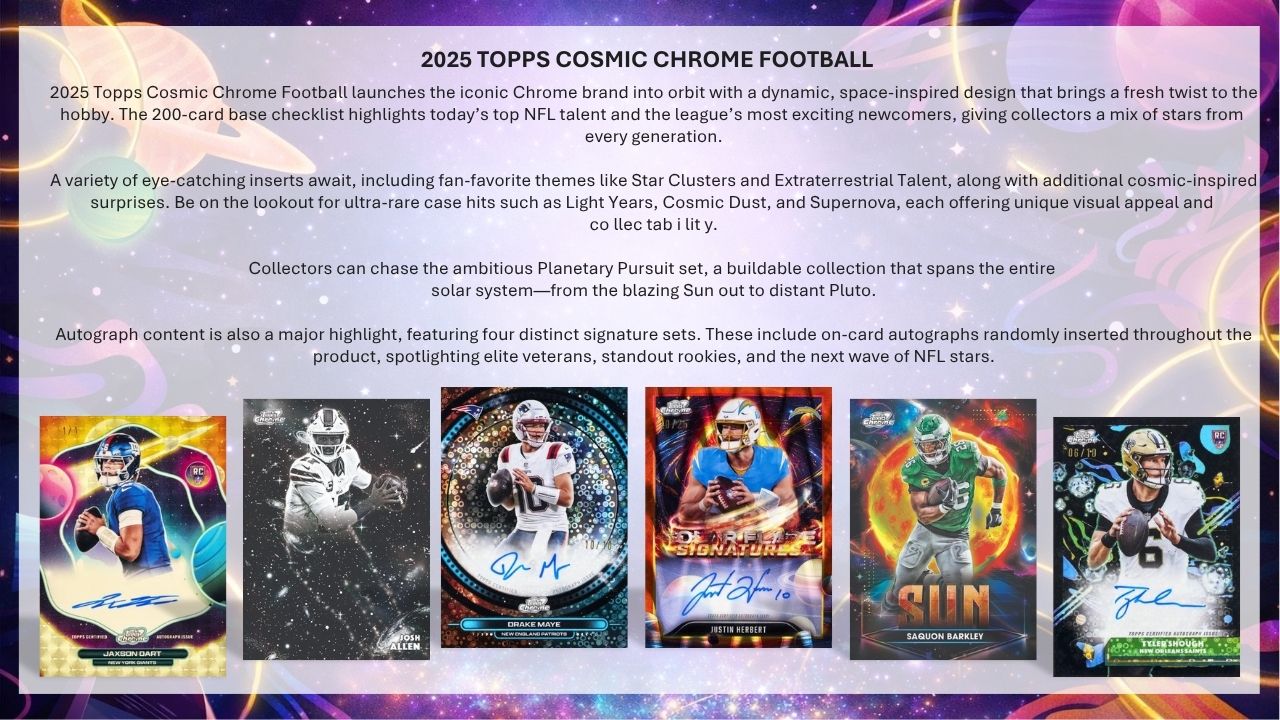 2025 Topps Chrome Cosmic Football Hobby Box