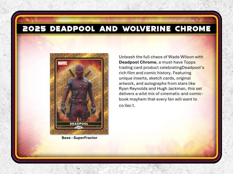 2025 Topps Chrome Deadpool Value Box