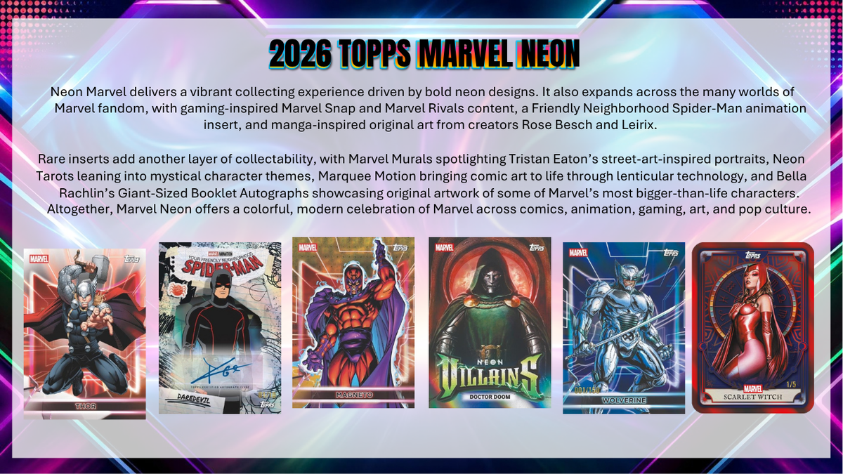 2026 Topps Neon Marvel Mega Box