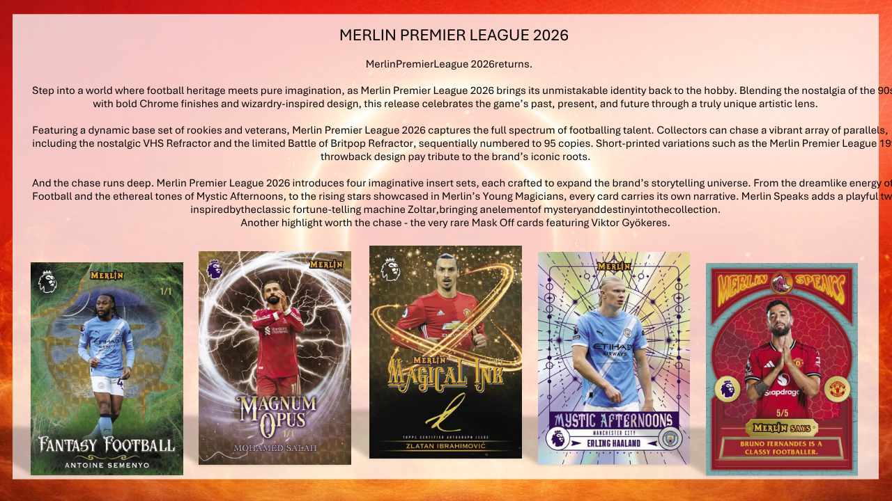 2025-26 English Premiere League Merlin Soccer Hobby Box