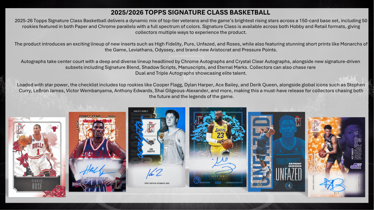 2025-26 NBA Signature Class Basketball Value Box