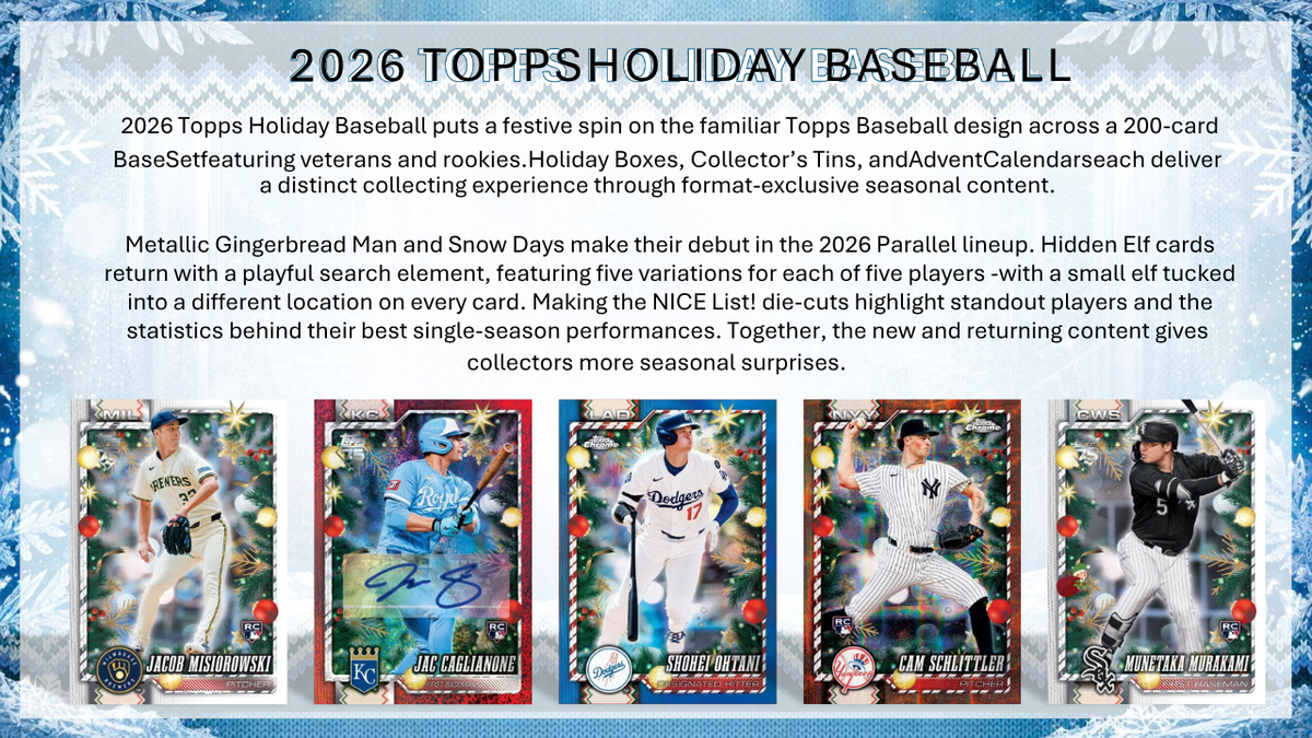2026 Topps Holiday Baseball Advent Calendar