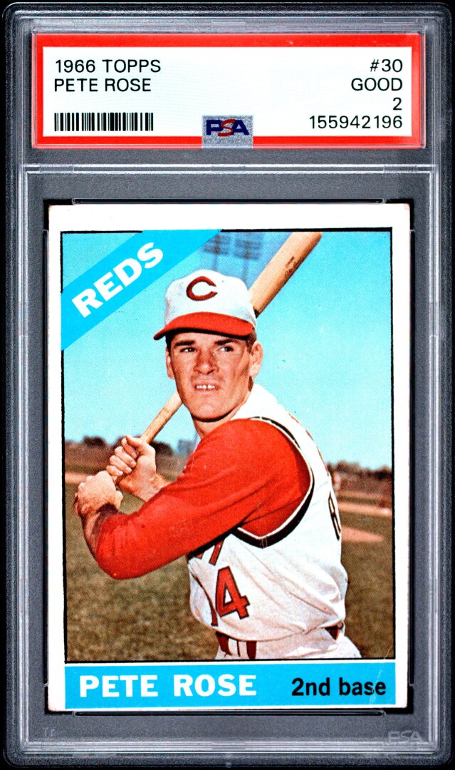 1966 Topps Pete Rose PSA 2 #30