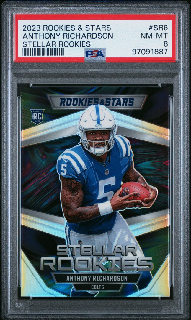 2023 Panini Rookies & Stars Stellar Rookies Anthony Richardson RC PSA 8 #SR6