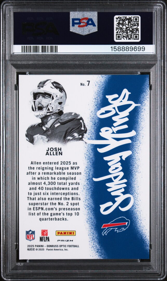 2025 Panini Donruss Optic Sunday Kings Josh Allen PSA 10 #7