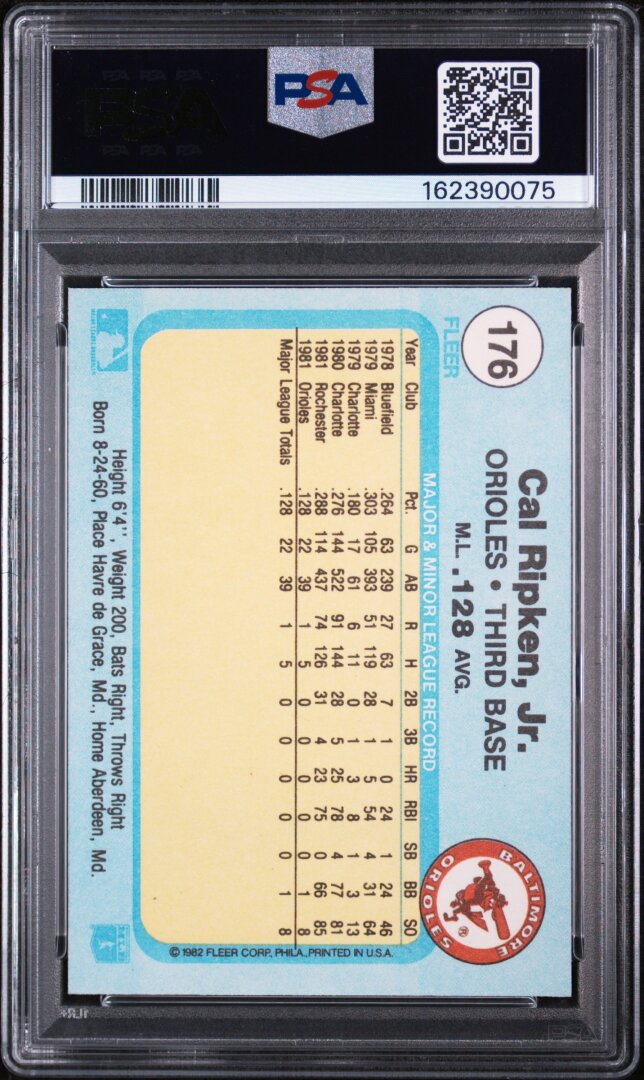 1982 Fleer Cal Ripken Jr. RC PSA 8 #176
