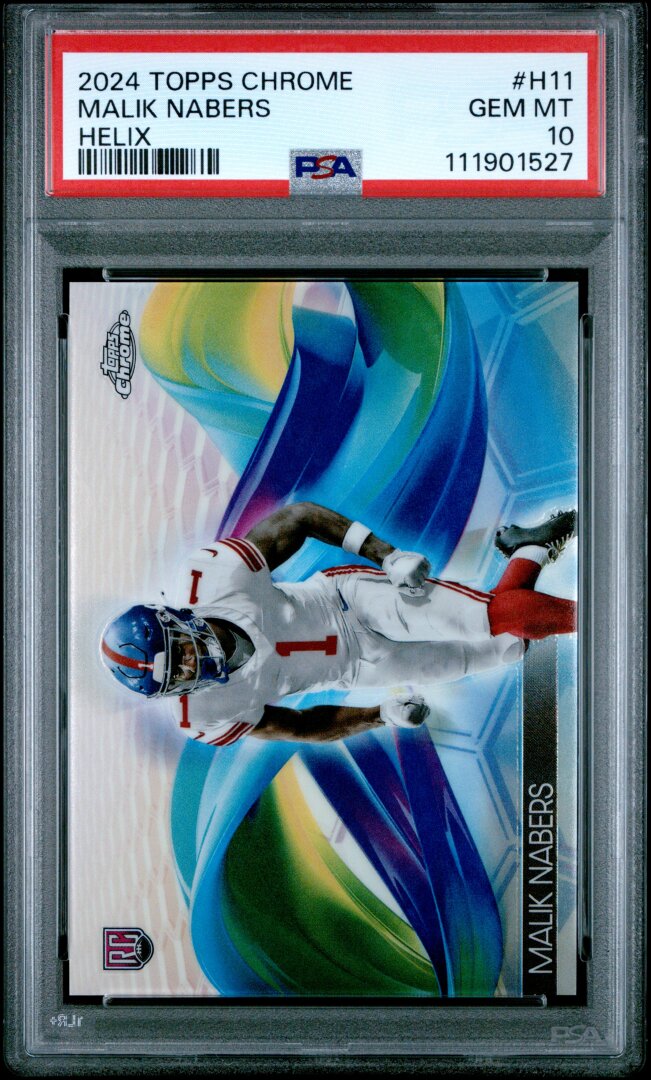 2024 Topps Chrome Helix Malik Nabers RC PSA 10 #H11