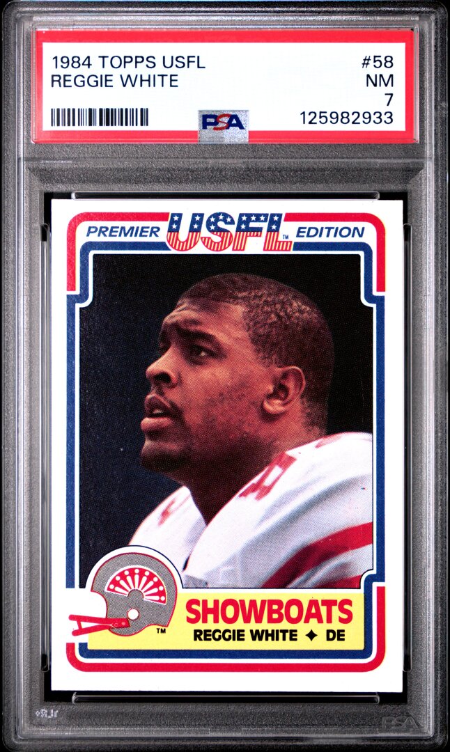 1984 Topps USFL Reggie White PSA 7 #58
