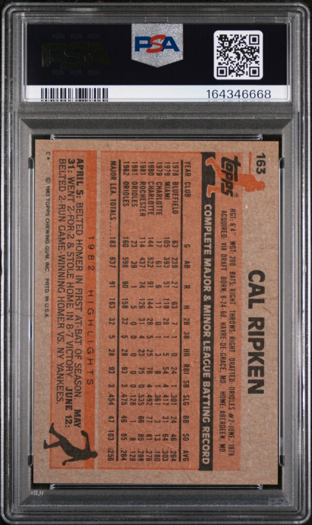 1983 Topps Cal Ripken Jr. PSA 9 #163