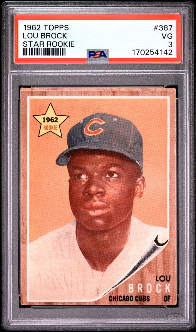 1962 Topps #387 Lou Brock Star Rookie PSA 3