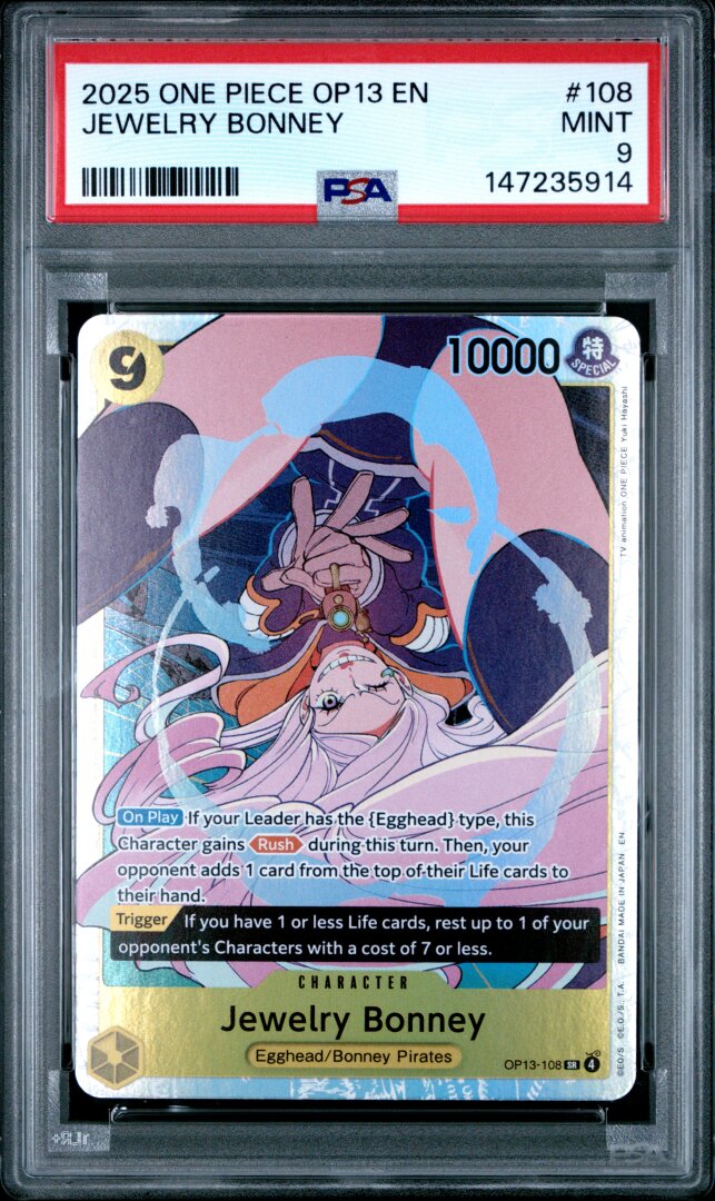 2025 One Piece Op13-Carrying On His Will Jewelry Bonney PSA 9 #108