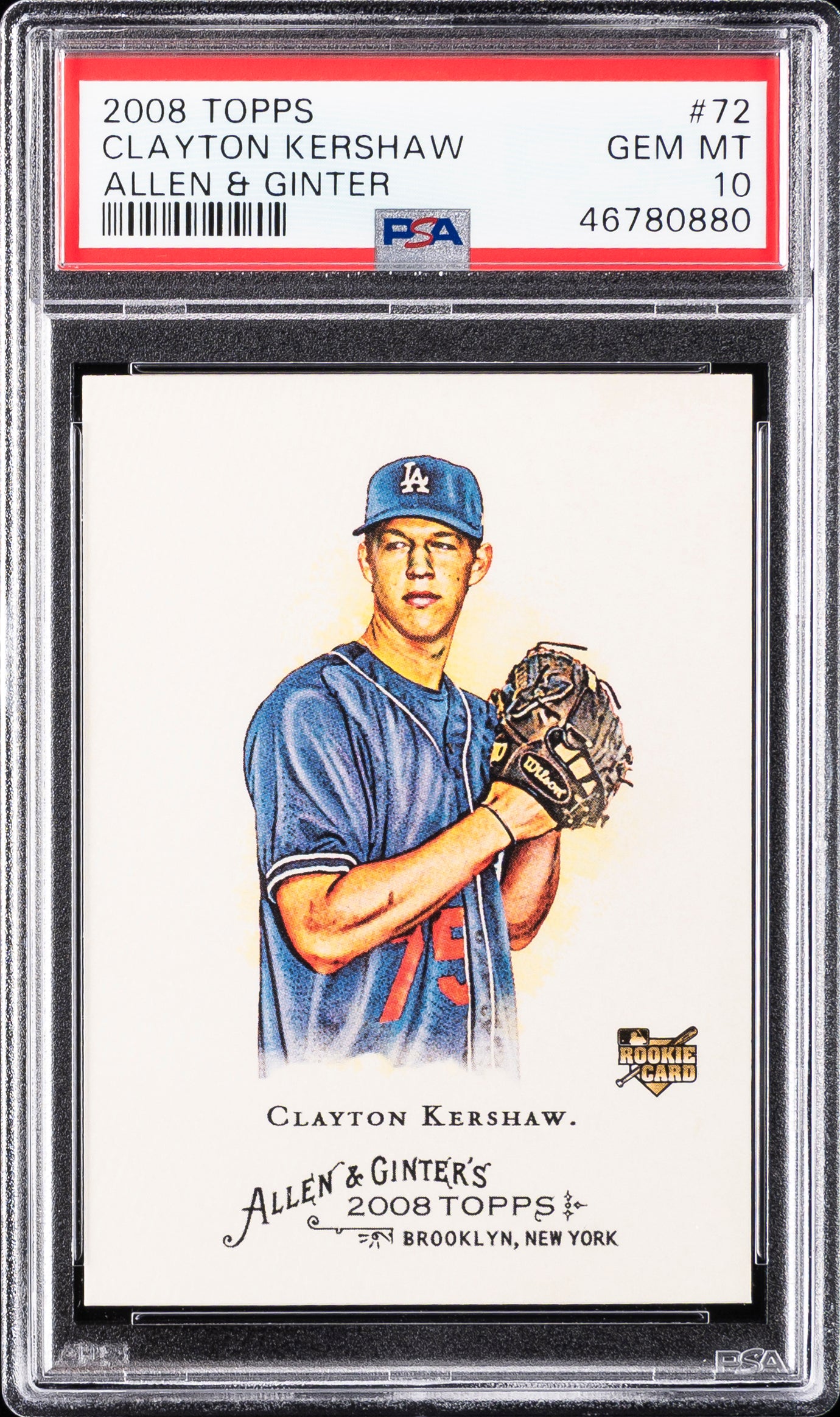 2008 Topps Allen & Ginter 72 Clayton Kershaw  PSA 10