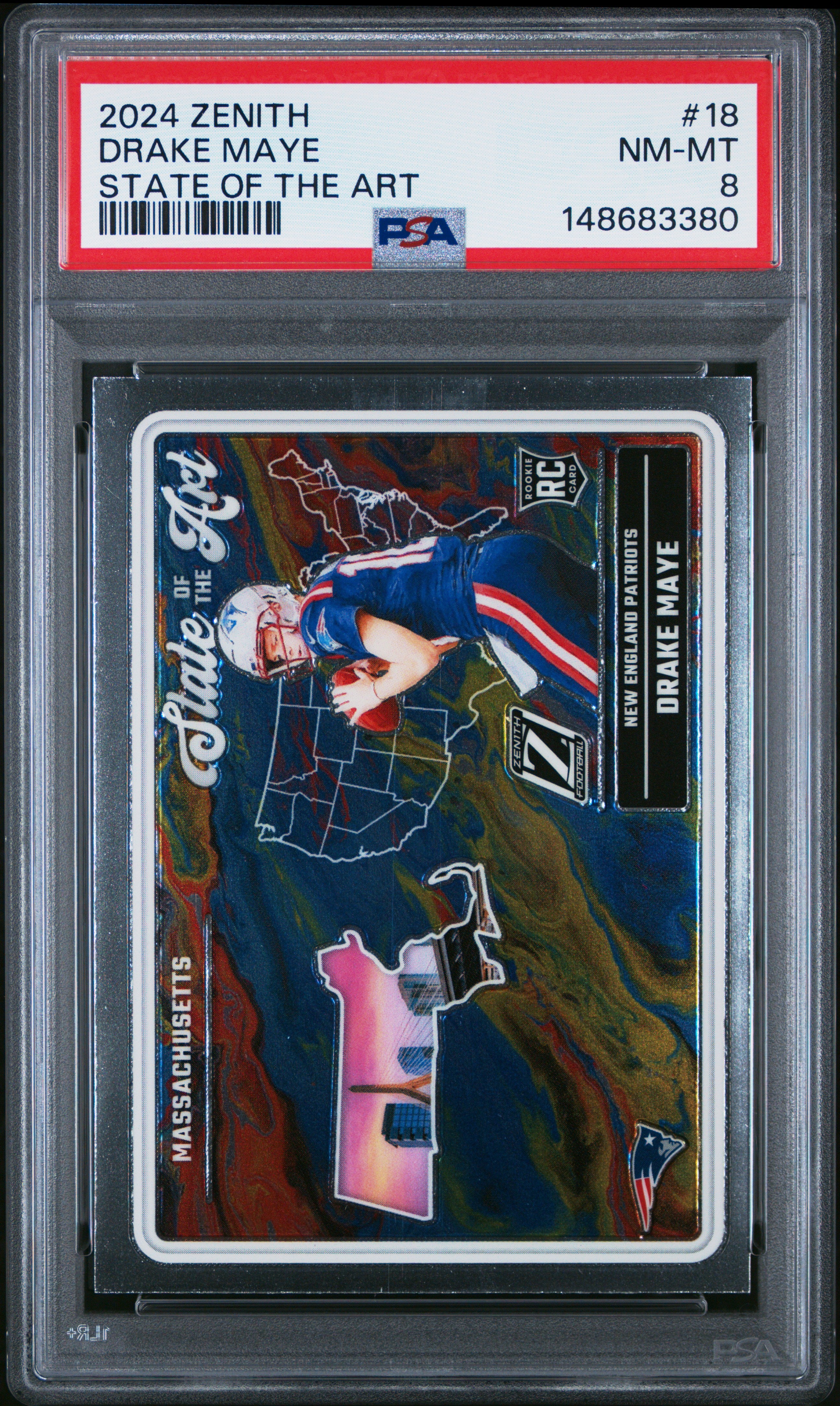 2024 Panini Zenith State Of The Art 18 Drake Maye PSA 8