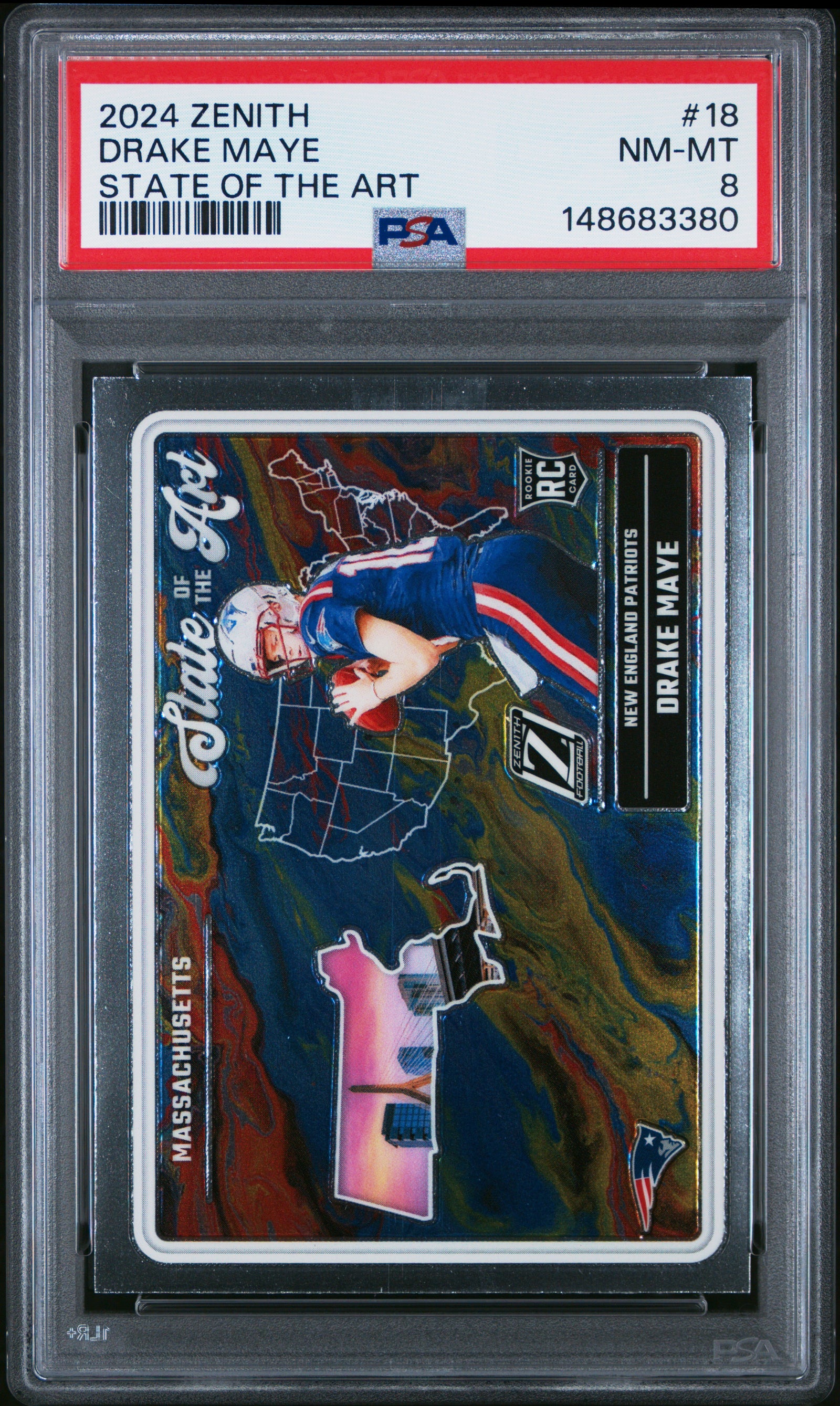 2024 Panini Zenith State Of The Art 18 Drake Maye PSA 8