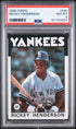 1986 TOPPS 500 RICKEY HENDERSON PSA 8 - front