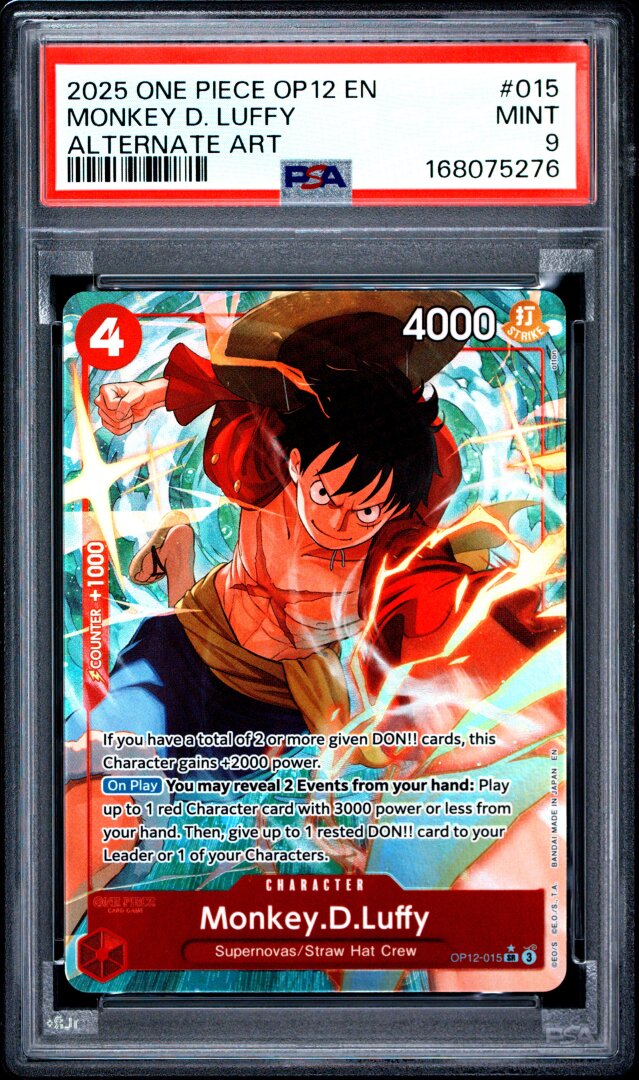 2025 One Piece Op12-Legacy Of The Master Monkey D. Luffy Alt Art PSA 9 #015