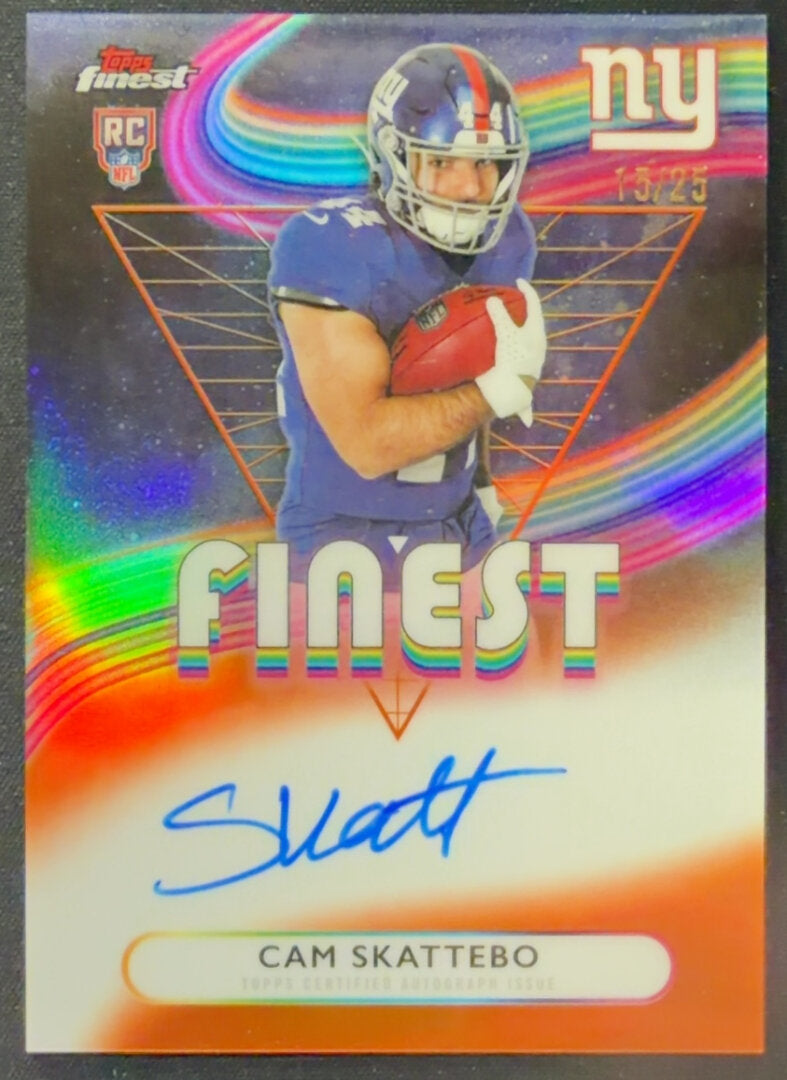 2025 Topps Finest Cam Skattebo Rookie Auto /25 #RFA-CS