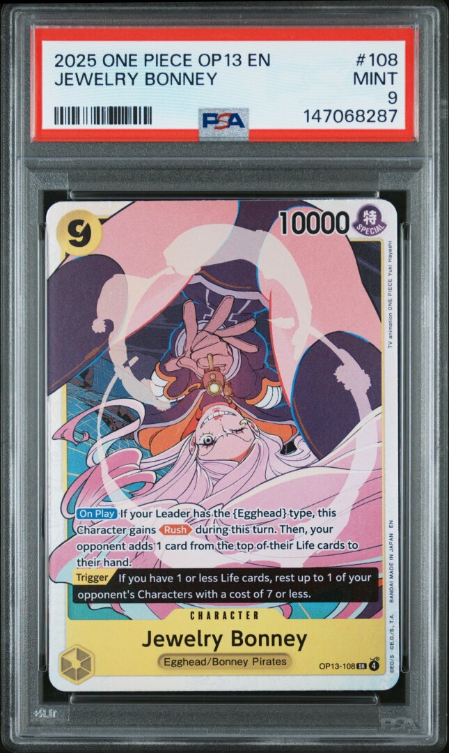 2025 One Piece Op13-Carrying On His Will Jewelry Bonney PSA 9 #108