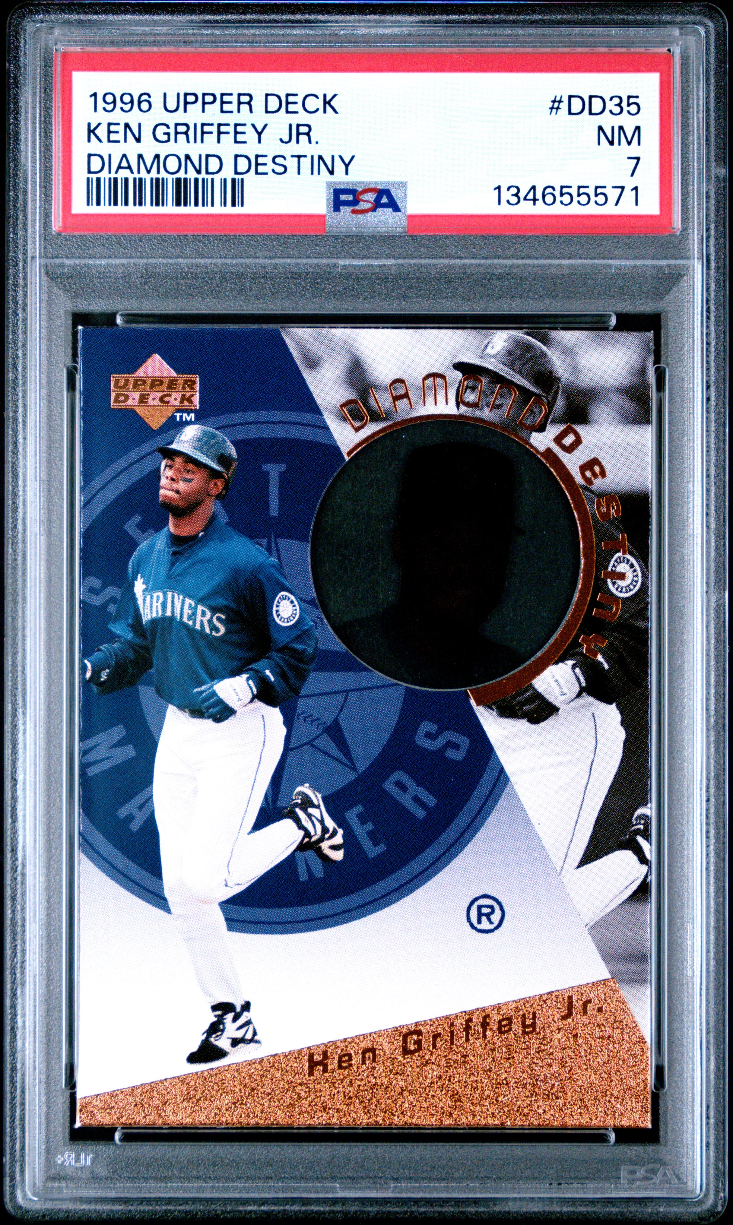 1996 UPPER DECK DIAMOND DESTINY DD35 KEN GRIFFEY JR. PSA 7 - front