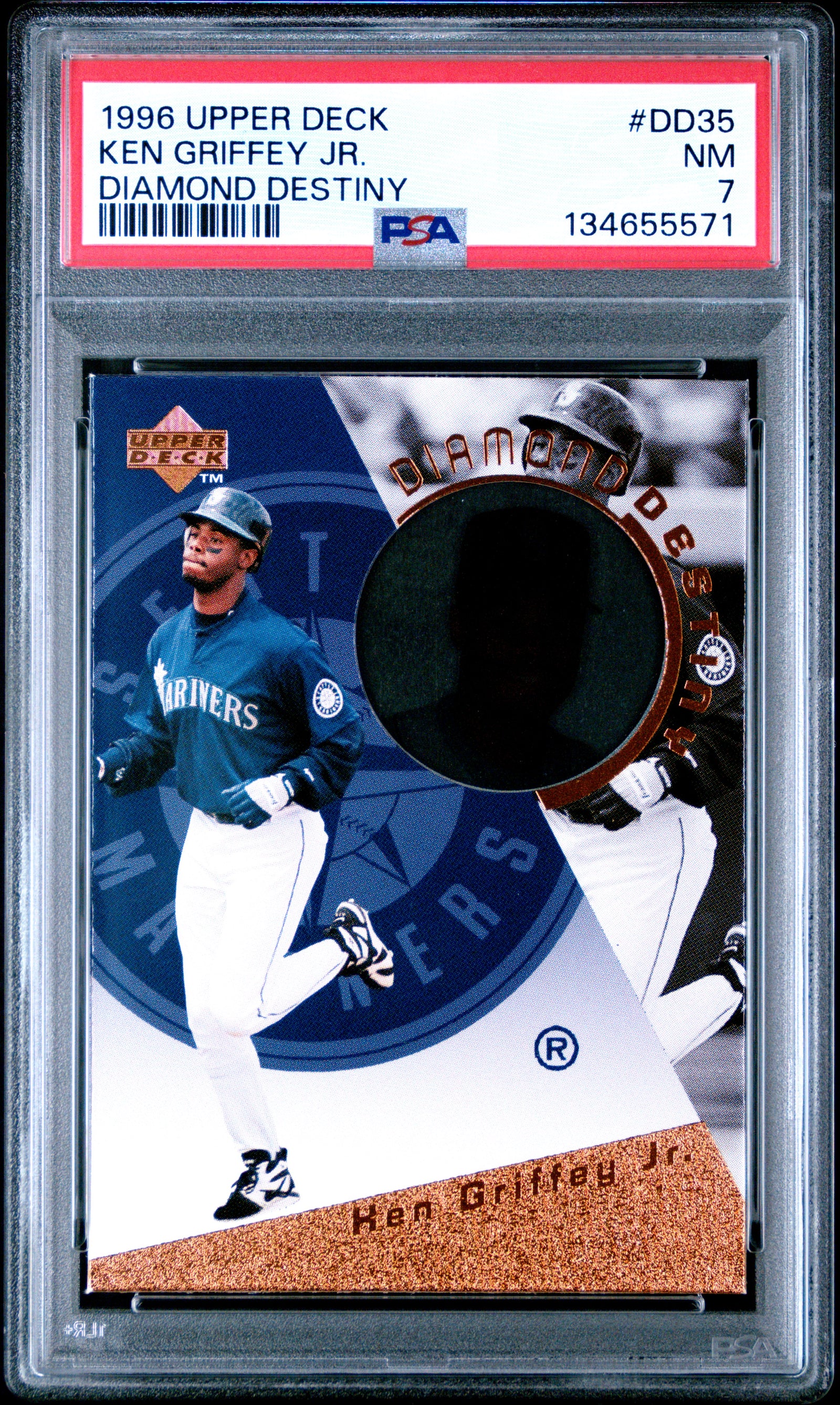 1996 UPPER DECK DIAMOND DESTINY DD35 KEN GRIFFEY JR. PSA 7 - front