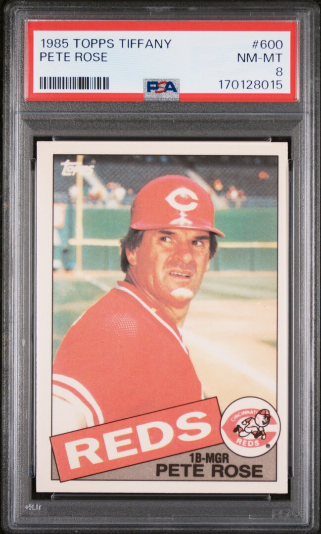 1985 Topps Tiffany Pete Rose PSA 8 #600