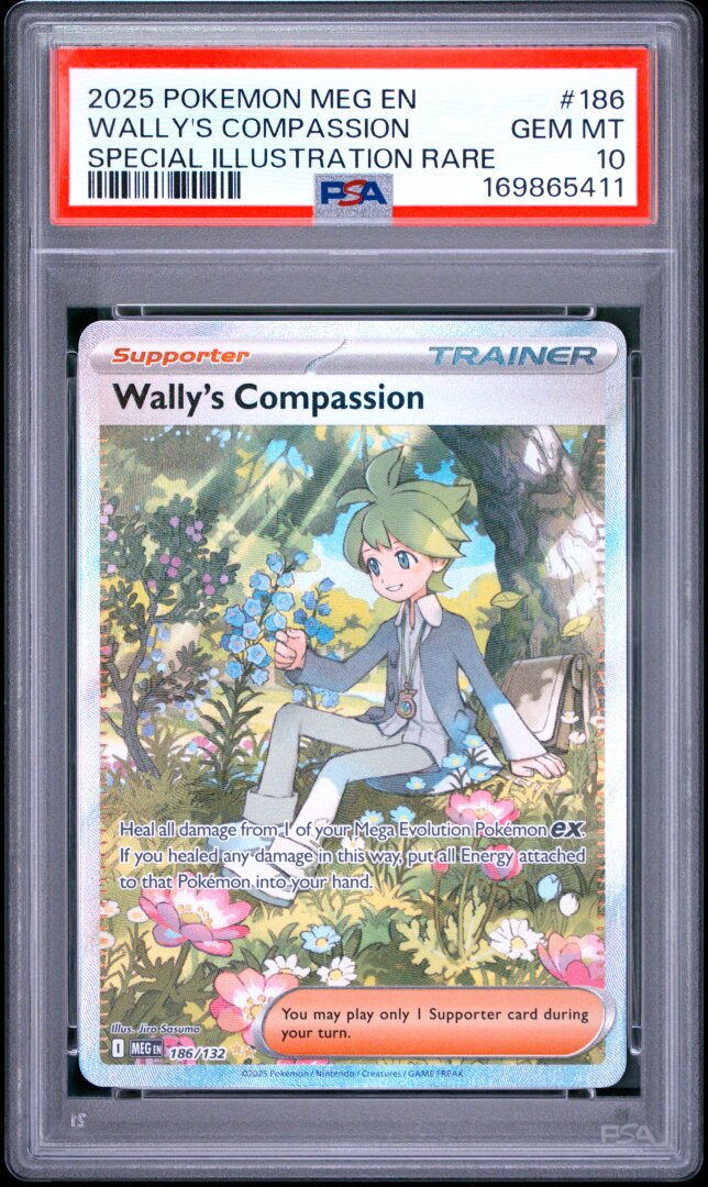 2025 Pokemon Mega Evolution Wally's Compassion SIR PSA 10 #186