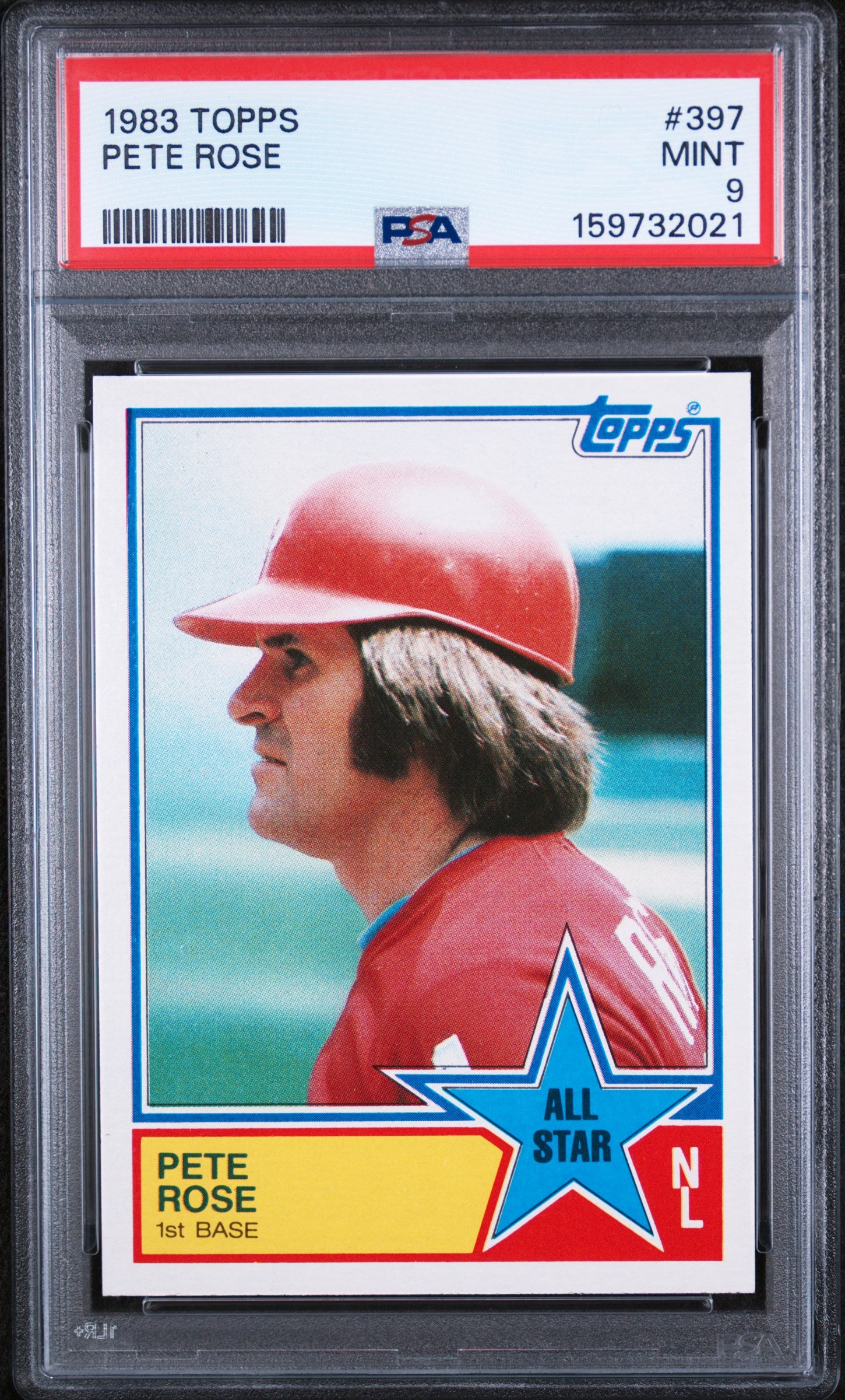 1983 TOPPS 397 PETE ROSE PSA 9 - front