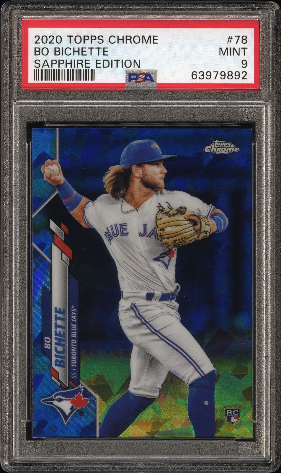 2020 Topps Chrome Sapphire Edition 78 Bo Bichette PSA 9