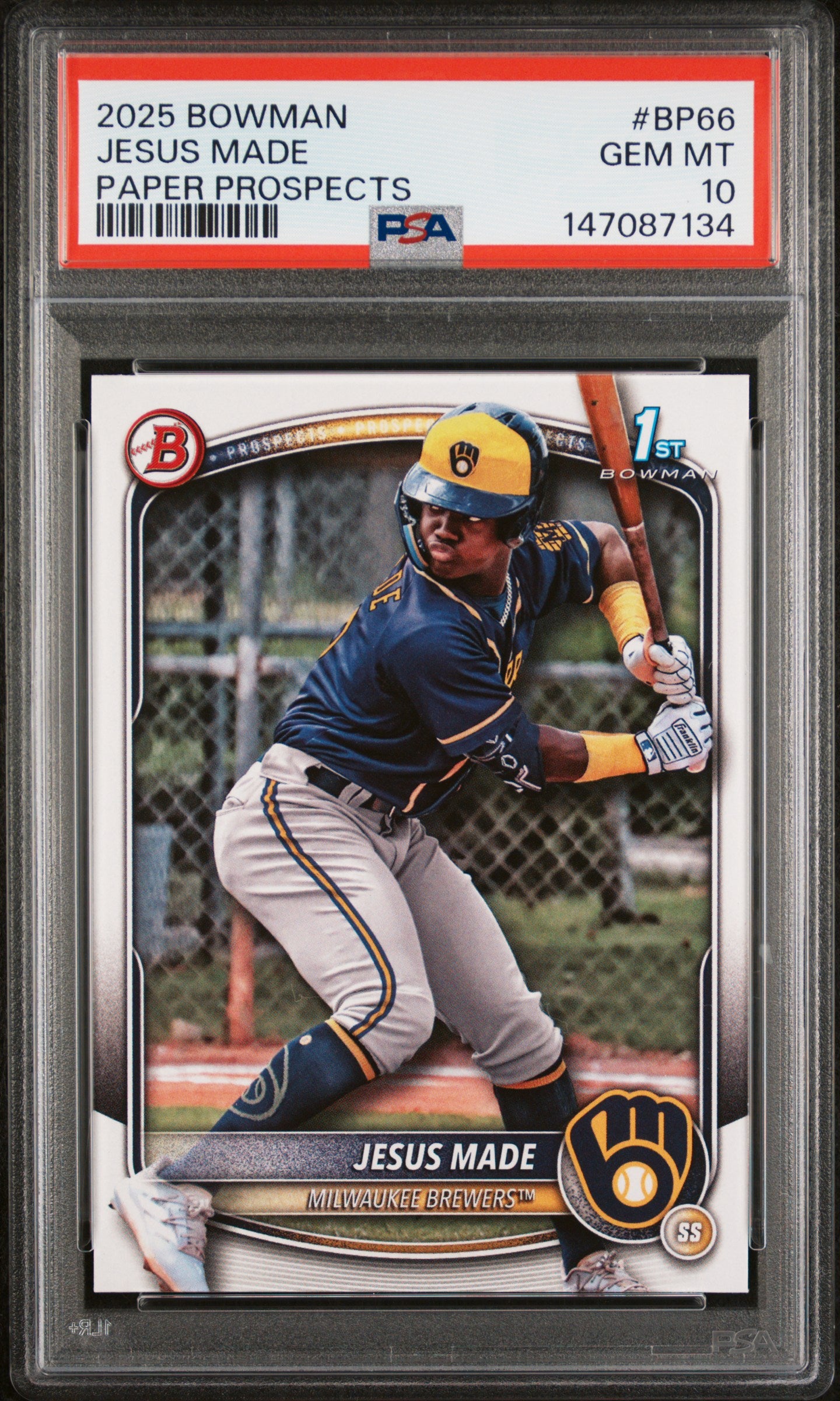 2025 BOWMAN PAPER PROSPECTS BP66 JESUS MADE PSA 10 - front