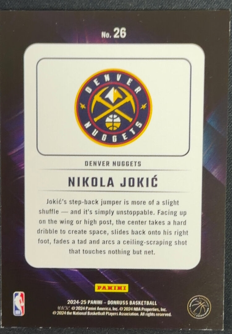 2024-25 Panini Donruss Nikola Jokic Night Moves #26 Nuggets