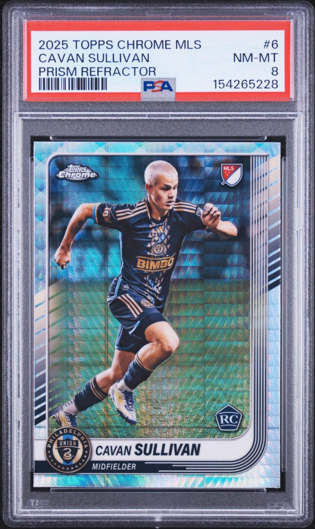 2025 Topps Chrome MLS Cavan Sullivan  #6 Prism Refractor PSA 8