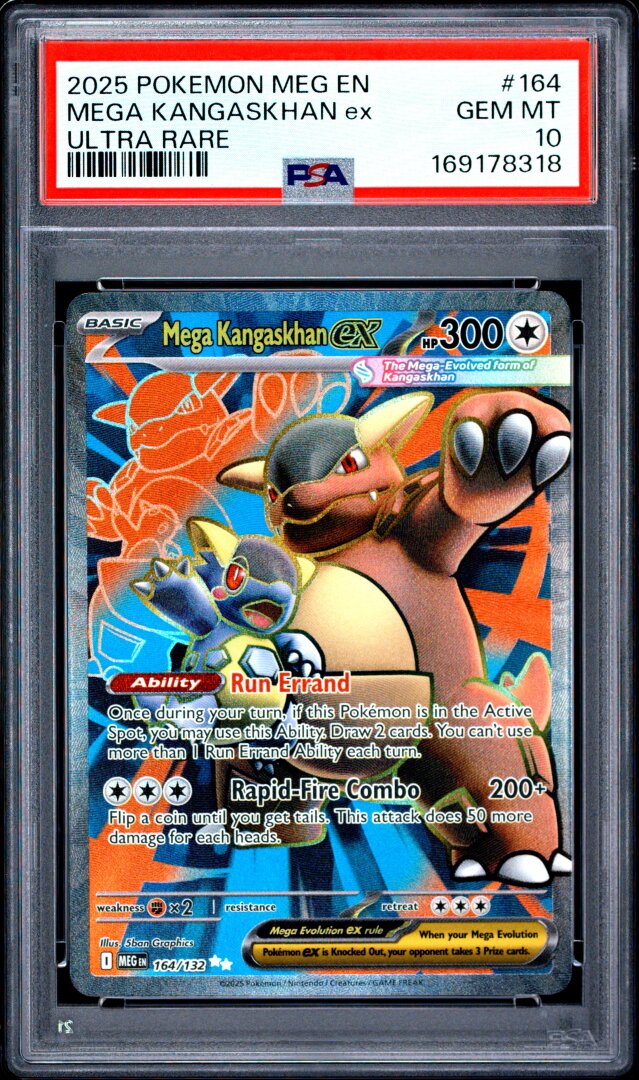 2025 Pokemon Mega Evolution Mega Kangaskhan Ex Ultra Rare PSA 10 #164