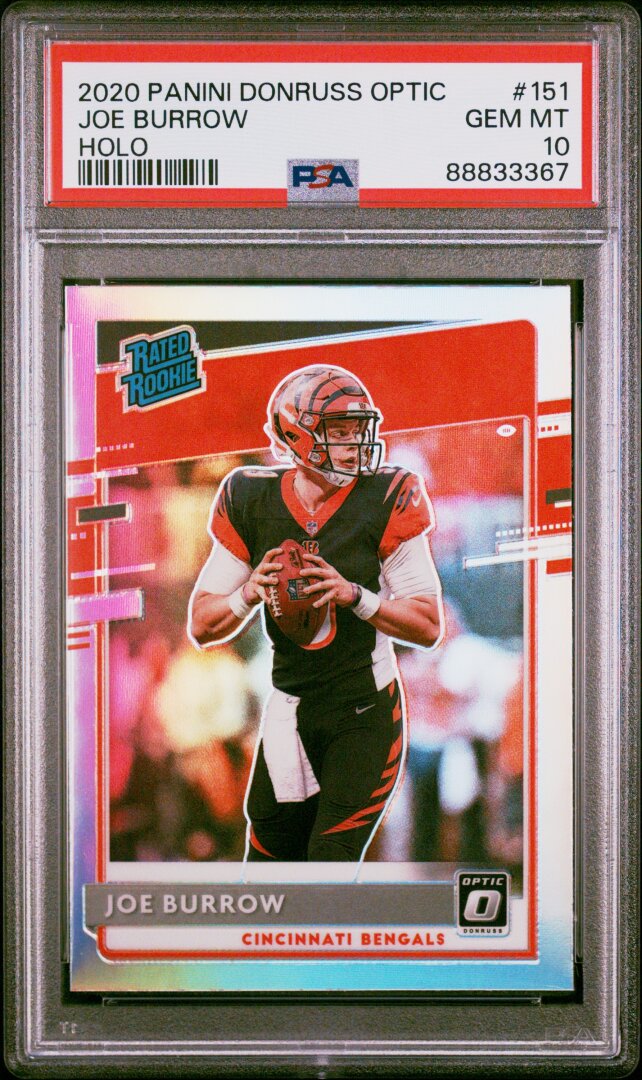 2020 Panini Donruss Optic #151 Joe Burrow RC Holo PSA 10