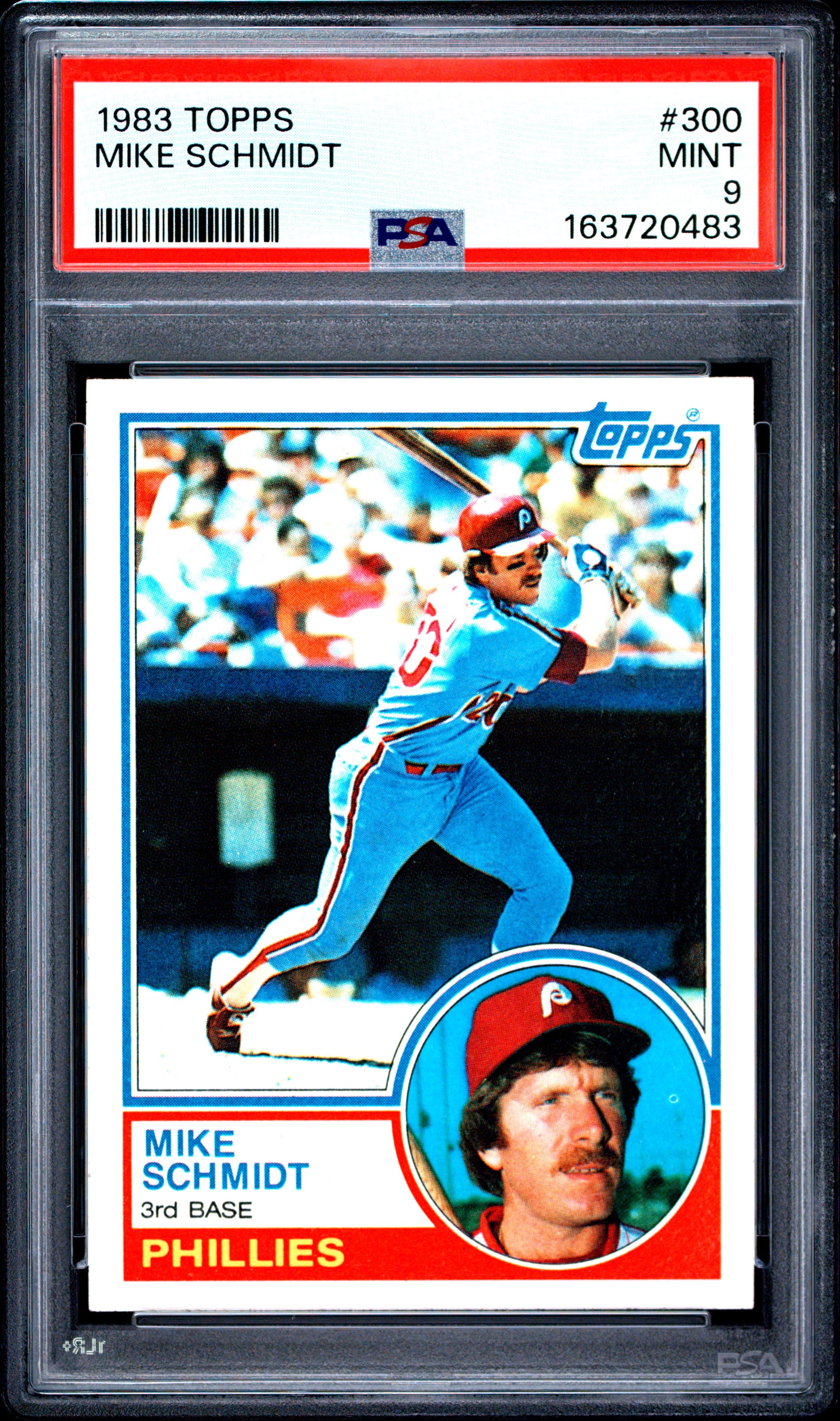 1983 TOPPS 300 MIKE SCHMIDT PSA 9 - front