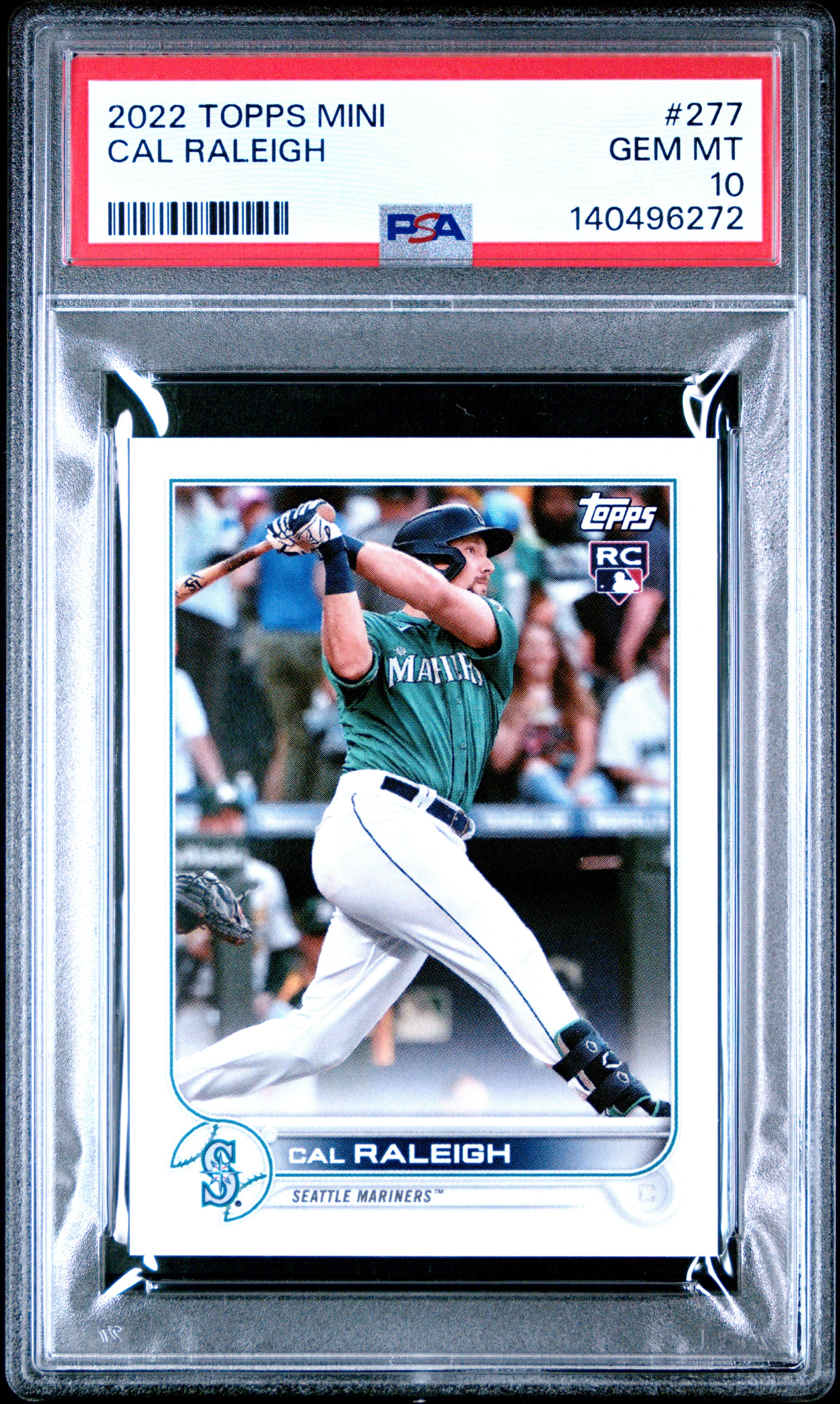 2022 Topps Mini 277 Cal Raleigh PSA 10