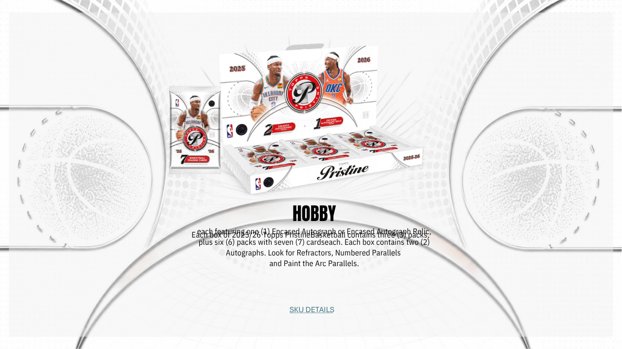 2025-26 Topps Pristine Basketball Hobby Box